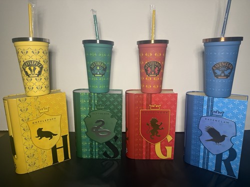 Harry Potter Book Popcorn Bucket + Cup Gryffindor Hufflepuff Slytherin Ravenclaw - Picture 10 of 11