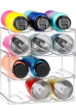 LARGER Compartment - Stackable Water Bottle Organizer Holder-New