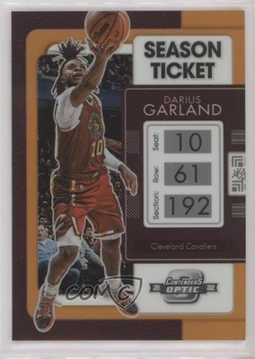 2021 Contenders Optic Season Ticket Orange Prizm 36/49 Darius Garland #42 11qy