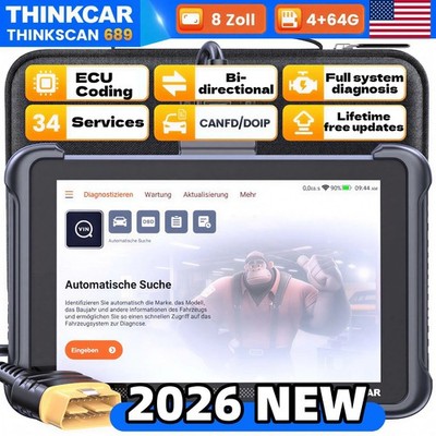 2026 ThinkScan 689 OBD2 Diagnostic ALL System Bidirectional Scanner 34+ Services