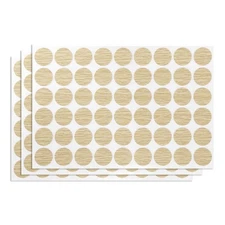 3Sheet 162pcs 21mm(Dia) Screw Hole Cover Sticker Furniture Hole Cap Light Khaki