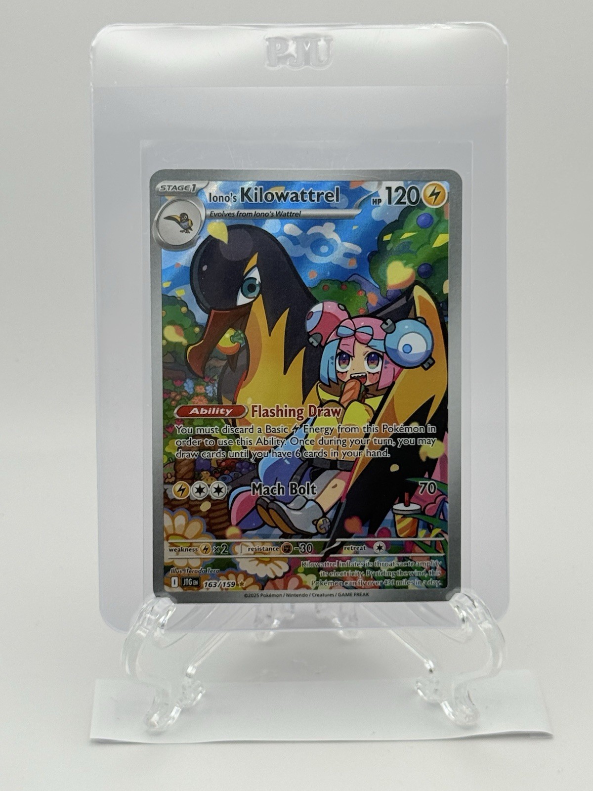 Pokémon TCG Iono's Kilowattrel Card Journey Together IR 163/159