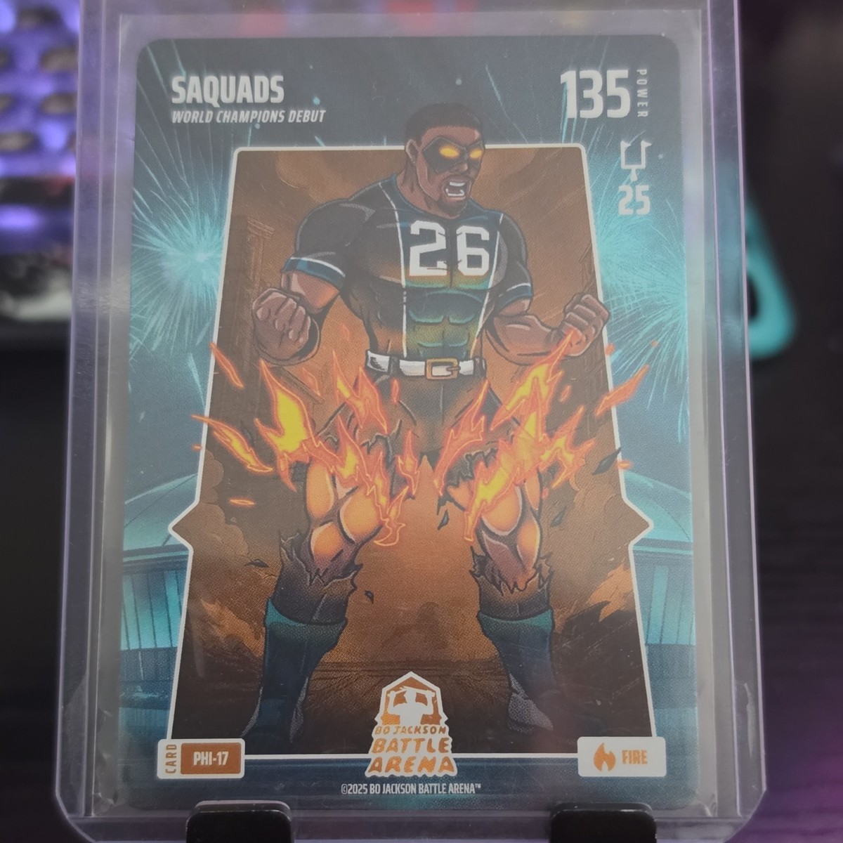 Bo Jackson Battle Arena Saquads PHI-17 135 World Champions Debut 2025 Card