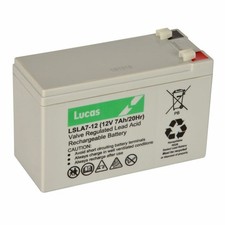 Lucas 12V 7AH (equiv / rep) NP7-12 12v 7Ah 20HR VRLA AGM Rechargeable Battery