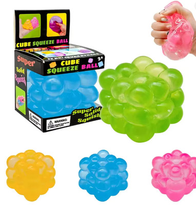 3D Candy Squeeze Toy with Sound Stress Relief Sensory Squishy Cube Gift