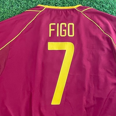 Figo - Portugal 2002 Official Home Jersey Shirt Kit - Size M