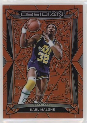 2023 Panini Obsidian Electric Etch Orange Flood 64/99 Karl Malone #110 HOF 5m9