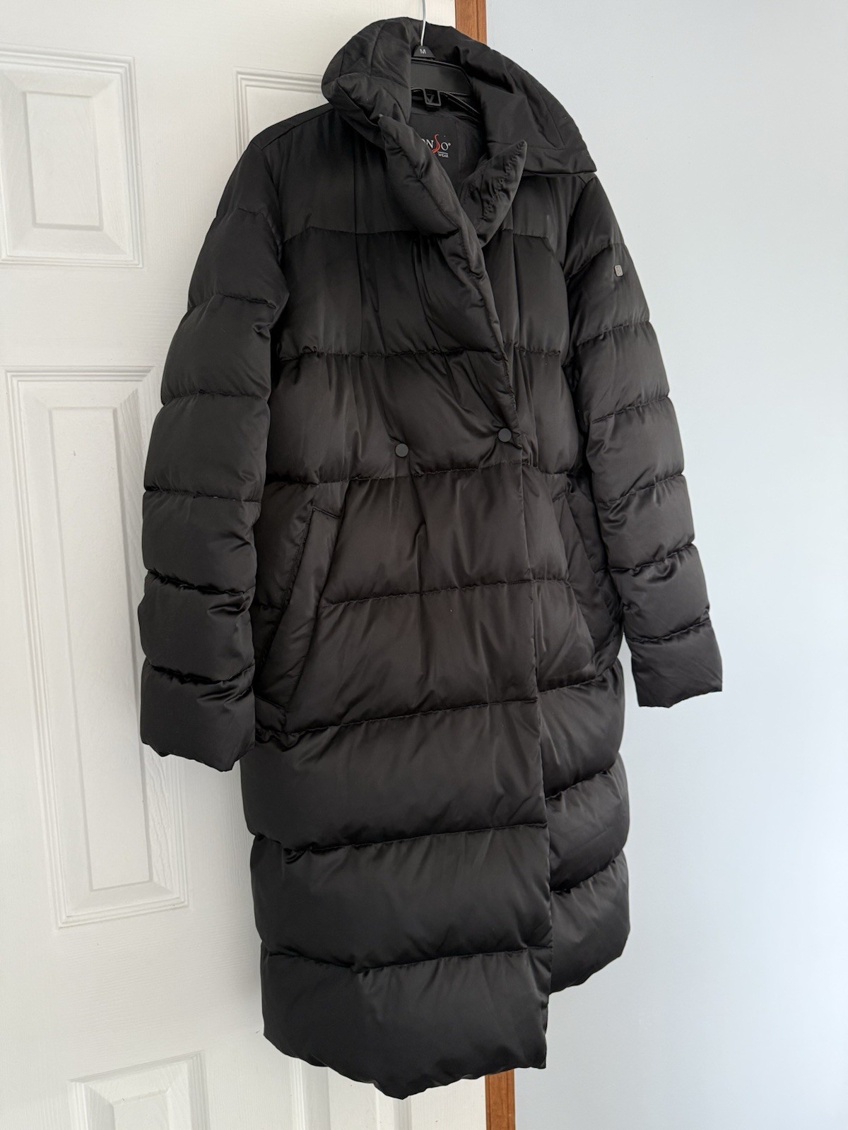 Italian Women's Winter Puffer Coat with Natural Goose Down in Size M/44