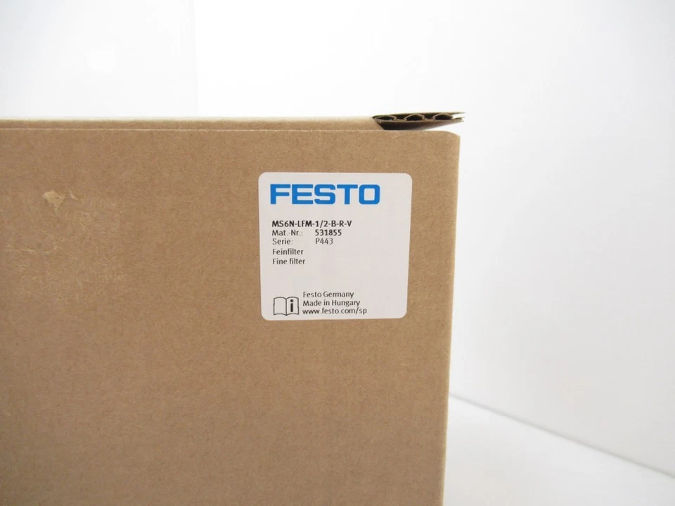 531855 Festo Fine Filter MS6N-LFM-1/2-B-R-V Series MS Size 6 New In Box - Image 3 of 4