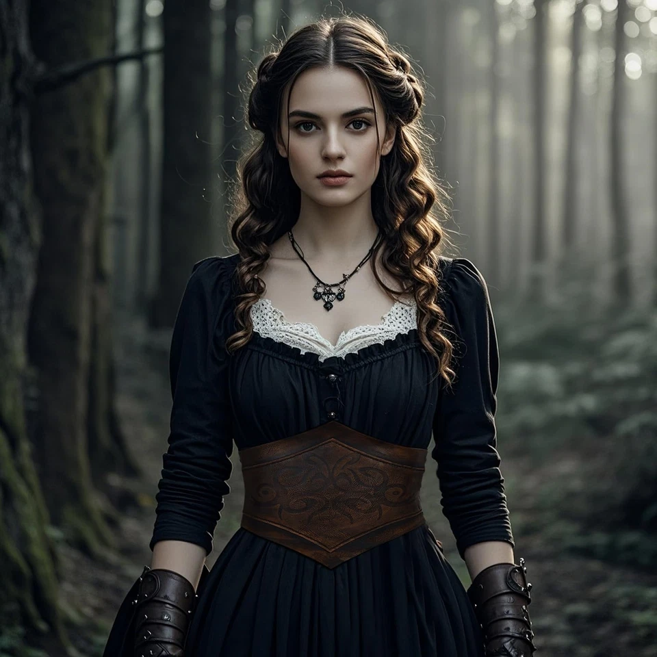 Women Viking Waist Corset Belt Medieval Elastic Wide Brown Leather Corset Bel... - Image 3 of 4