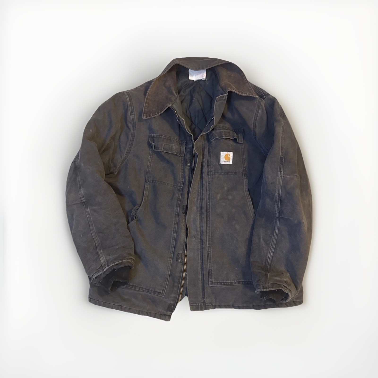 Carhartt Men's Black Jacket CQ185 Size 2XL Vintage Y2K Full Zip Workwear USA