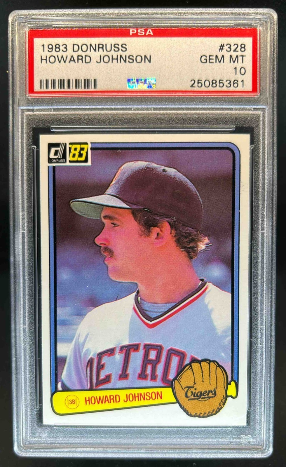 1983 Donruss Howard Johnson Rookie RC #328 Tigers PSA 10