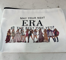 Taylor Swift Eras White Canvas Makeup Bag