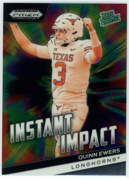 Quinn Ewers 2024 Panini Prizm Draft Picks #II-QE Longhorns Instant Impact RC