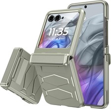 Motorola Razr 2024 Case with Hinge Cover, Built-in Screen Protector Shockproof