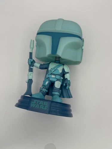 NO BOX -  Funko Pop THE MANDALORIAN HOLOGRAM GLOW IN THE DARK EE Exclusive STAR