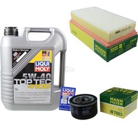 Mann Inspektionspaket 5L Liqui Moly Top Tec 4100 5W-40 FüR Alfa Romeo GT 1.9 JTD