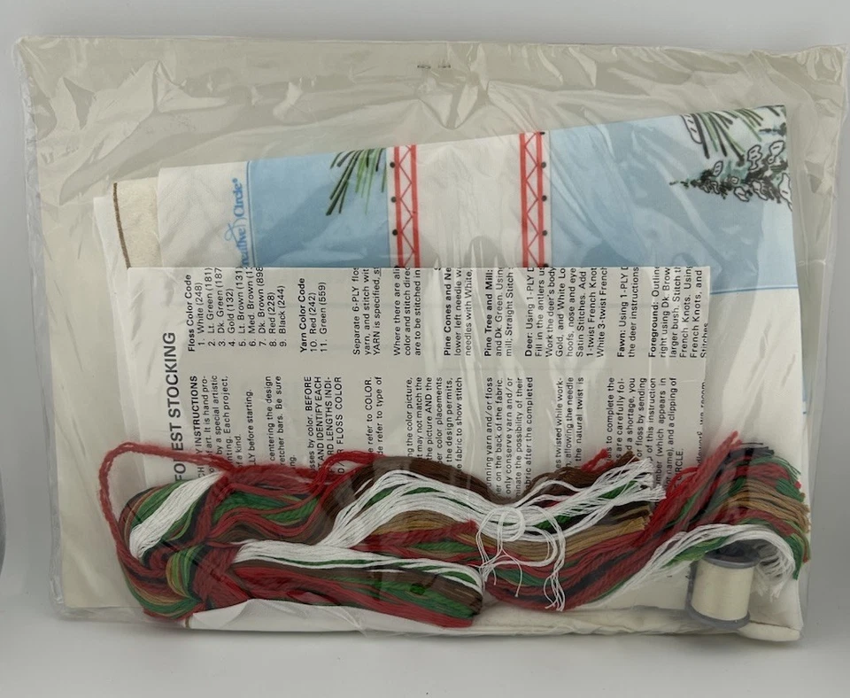 The Creative Circle Kit 2256, “Victorian Fantasy Stocking” - Embroidery Kit - Image 2 of 2