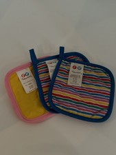 POT HOLDER SET - VINTAGE 80  s- 90  s FISHER-PRICE FUN WITH FOOD