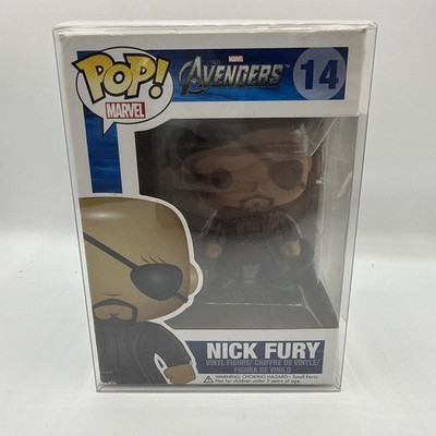 Funko Pop! Marvel Avengers Nick Fury 14 Vinyl Figure Box Damage W/ Protector  Bo