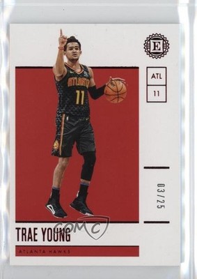 2019-20 Panini Encased Red 3/25 Trae Young #39 13u1