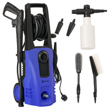 DURHAND Tragbarer Hochdruckreiniger 1800W, 150 bar, 510 l/h f&uuml;r Garten, Auto, blau