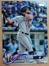 Gerardo Parra MLB 2018 Topps #604 Rookie Card New/Sealed Parra Giants Used NNC. rookie card picture