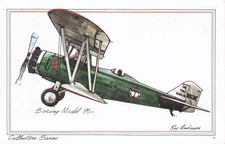 Postcard, Bi Plane, Boeing Model 95, Roy Andersen