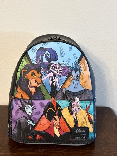 Loungefly Disney Villains Group (Cruella, Maleficent, etc) Mini Backpack NWT