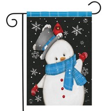 Briarwood Lane Jolly Winter Snowman Garden Flag