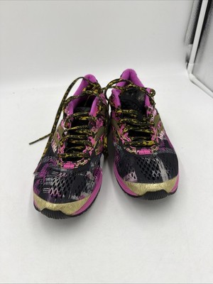 ASICS Gel Noosa Tri 10 Running Shoes Women's Size 7 Hot Pink Black Gold T5M9N