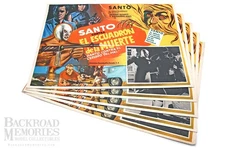 Lot of 1961 "Santo Contra Cerebro del Mal" 24x17 Lobby Posters (5), by DCA (MX)