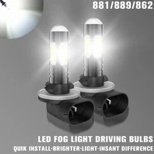 2x Super Power 881 862 886 898 LED Fog Light Driving Lamp 55W Bulb 6000K White