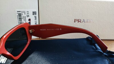 NEW AUTH PRADA PR 17W 12N5S0 Orange/Black UNISEX SUNGLASSES  display picture 1