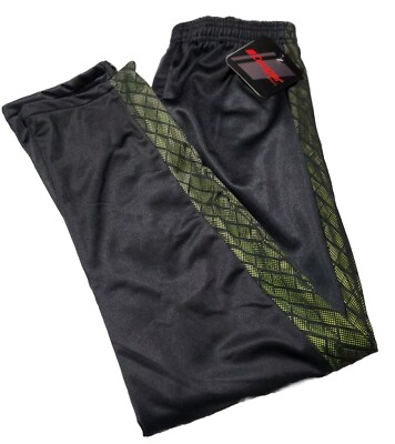 Cougar Sport Boys L(14/16)  Athletic Pants Zipperd Lower Leg Black /Volt/ Black
