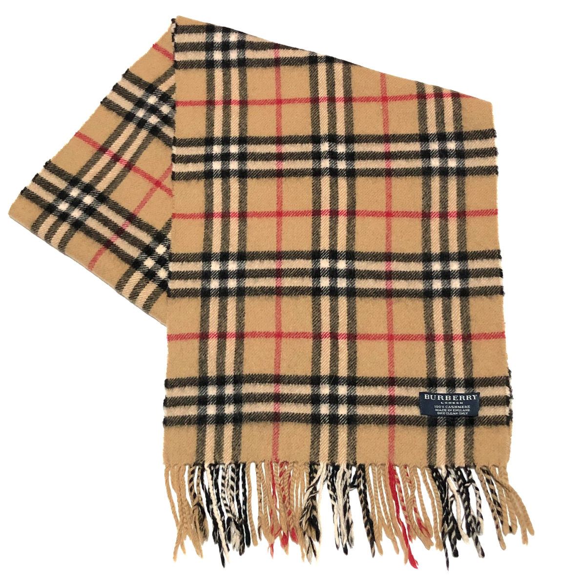 Auth Burberry Scarf Nova Check Cashmere Muffler Burberry's Made in England
