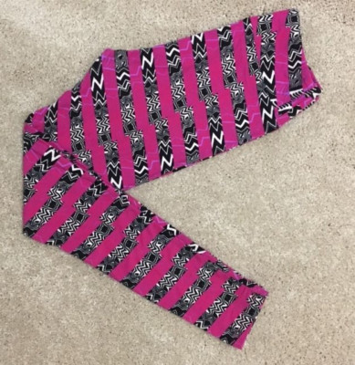 TC LuLaRoe Tall & Curvy Leggings, Fleur De Lis, Teal Blue Black