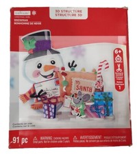 1 CREATOLOGY Christmas Snowman 3D Craft Kit 6 91pc NEW. 1 DENTED BOX FREE 