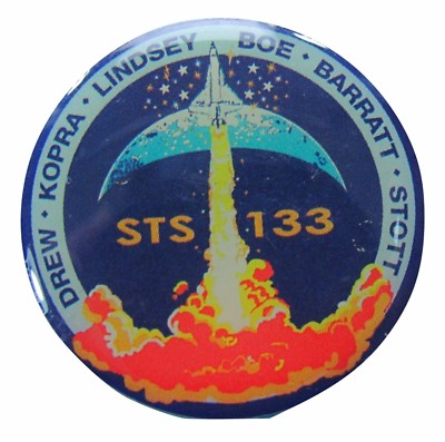 PIN vtg NASA STS-133 Space Shuttle DISCOVERY Lindsey Drew KOPRA early crew