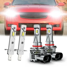Fit Nissan Altima 2006-2005 Hi/Low Beam H1+9005 LED Headlight Kit Light Bulbs x4