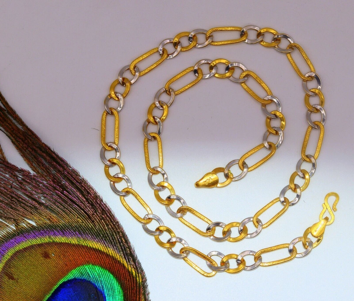 22k white 2024 gold chain