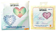 4 Acrylic Valentine Stamps with Blocks Hearts "From the Heart" New