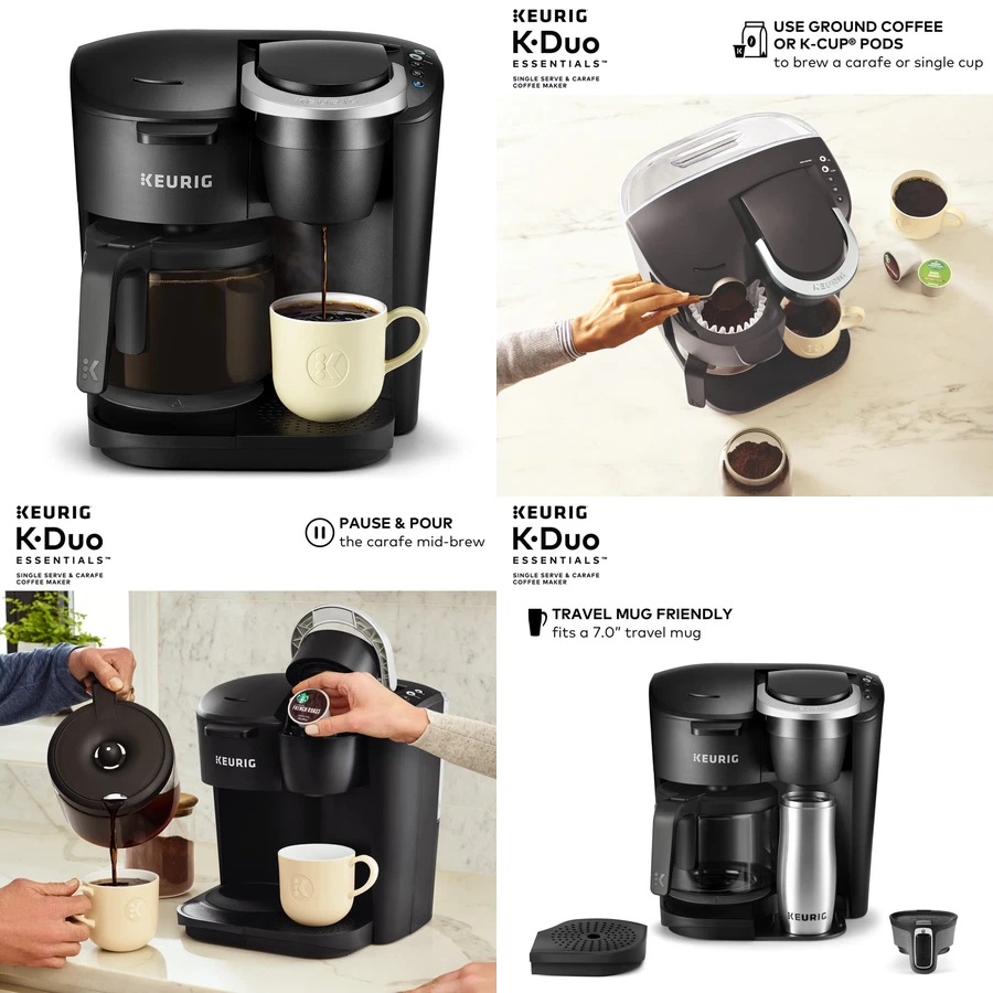 Keurig KDuo Essentials Single Serve KCup Pod Carafe, 47 OFF