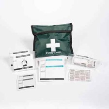 HSE Lone Worker First Aid Kit in Green Belt Pouch