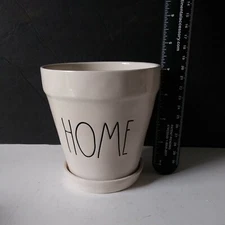 4.5 Inch Rae Dunn Planter Pot With Black Lettering Home