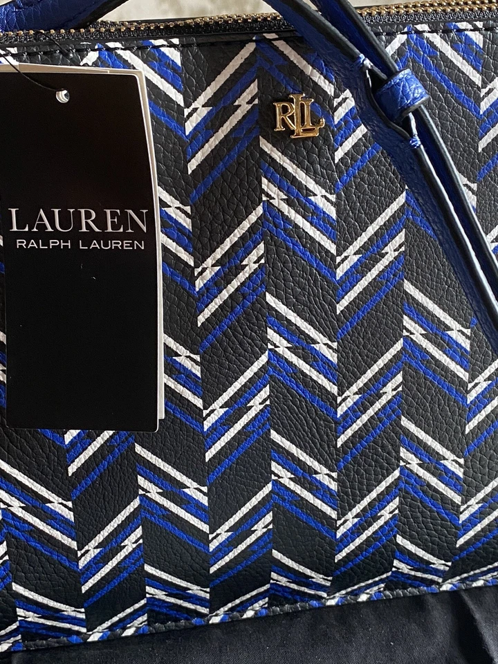 Beautiful Genuine Ralph Lauren Bag Crossbody Bag Bnwt Medium Blue/black/white - Image 3 of 4