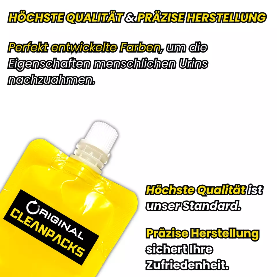 Original CleanPacks 2x 40ml Yellow EDITION zum Schrauben Clean Fake Urin + Test - Bild 4 von 4