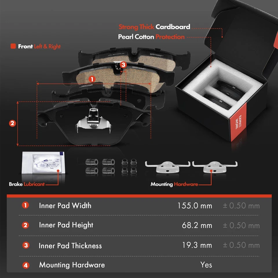 6x Rotores perforados delanteros y pastillas de freno de cerámica para BMW F10 535i 2011-2016 535d 640i Foto 3 de 4