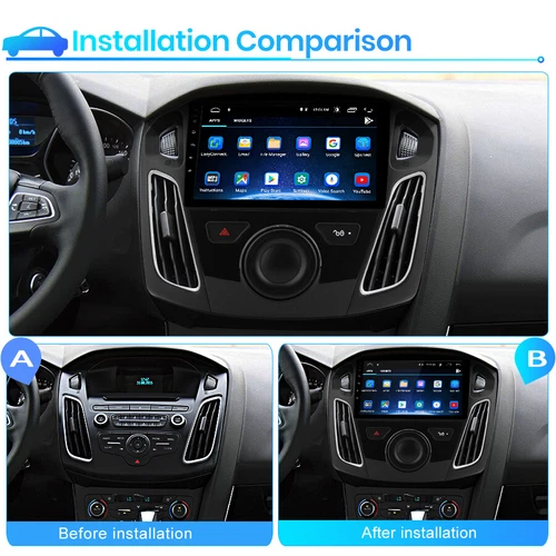 4+64G Für Ford Focus 2012-2018 MK3 Android 14 Autoradio CarPlay GPS Navi RDS BT - Bild 1 von 11