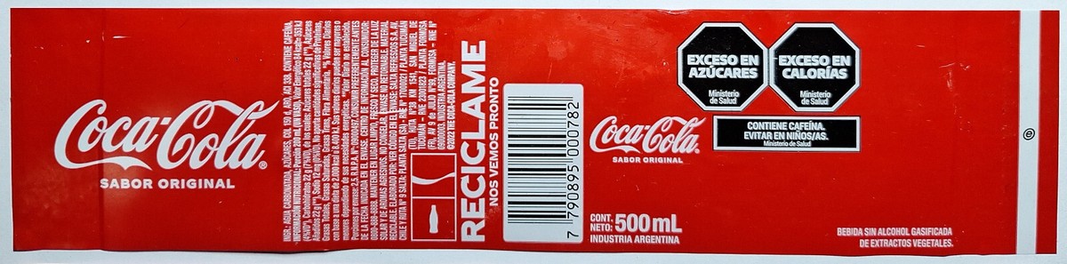 Coca Cola 500ml label Argentina 2022 (variant 1) | eBay UK